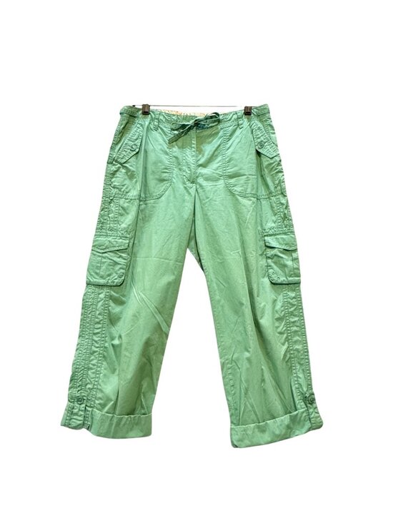 Orvis Pants - Orvis Cargo Cropped Pants Women's 6 Mint Green Cotton Hiker Gorpcore Roll Up